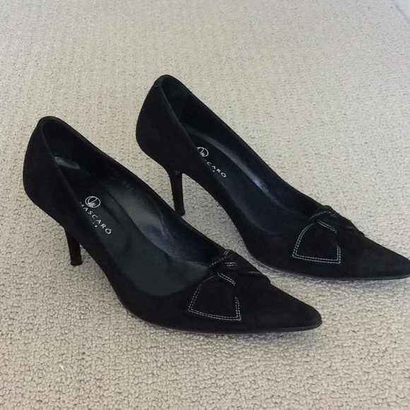 Black Suede Jaime Mascaro Size 39 1/2 Pumps - Picture 4 of 6